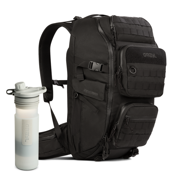 35L Mission EXP Backpack (Covert) &amp; 24oz GeoPress Purifier Bottle (Peak White) Bundle