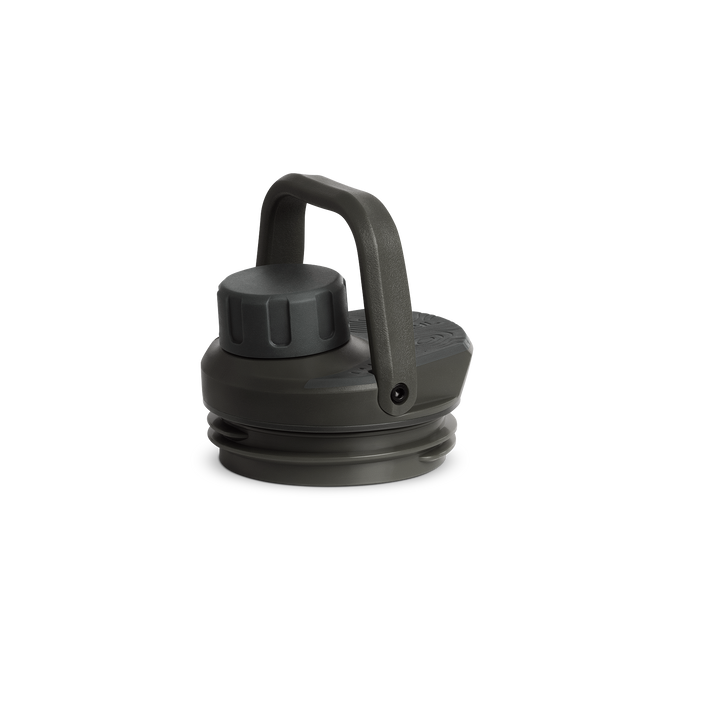 Grayl® UltraPress Titanium Replacement Drink-Thru Cap | FlipCarry Handle Up View / Covert Black