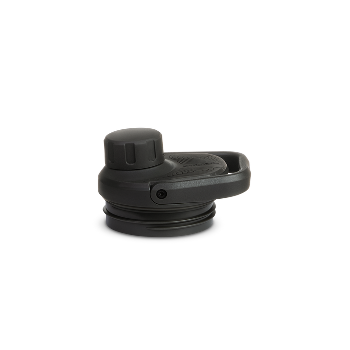 Grayl® UltraPress Titanium Replacement Drink-Thru Cap | FlipCarry Handle Down View / Covert Black