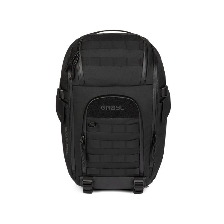 Grayl® Mission Expanse Backpack - 25L / Straight View / Covert Black