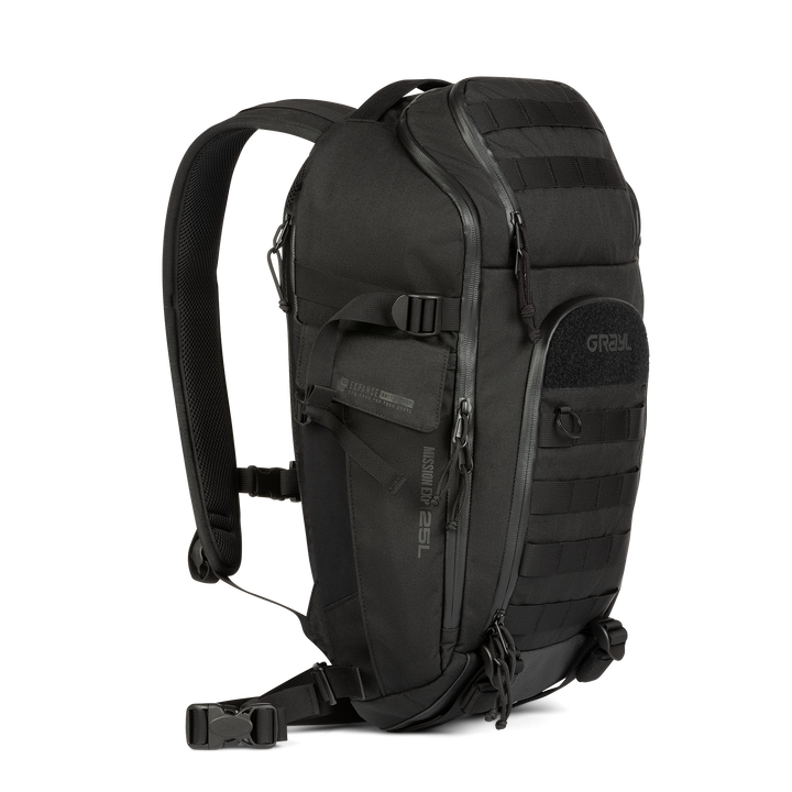 Grayl® Mission Expanse Backpack - 25L / Standard View / Covert Black