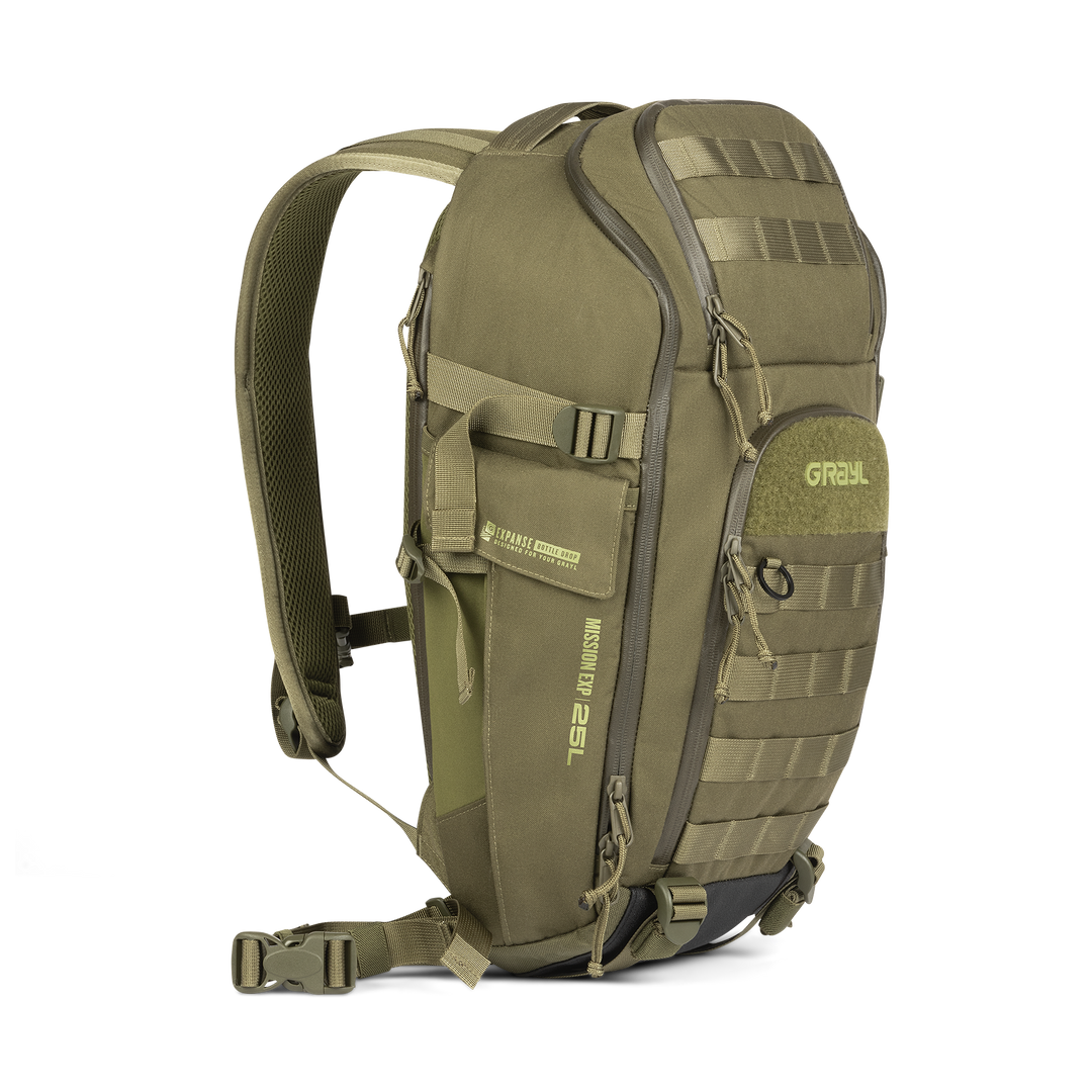 Grayl® Mission Expanse Backpack - 25L / Standard View / Olive Drab