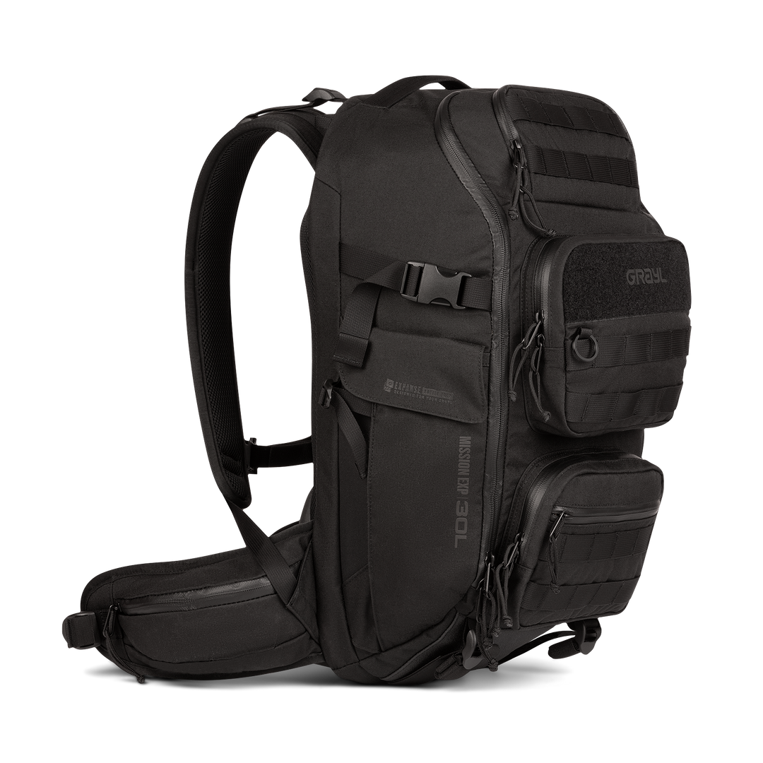 Grayl® Mission Expanse Backpack - 30L / Standard View / Covert Black
