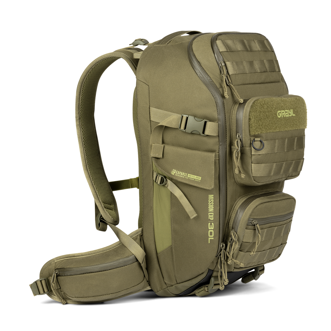 Grayl® Mission Expanse Backpack - 30L / Standard View / Olive Drab