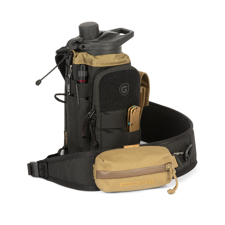 Grayl® Mission Water Bottle Sling - 1.7L / Standard Loaded View / Covert Black