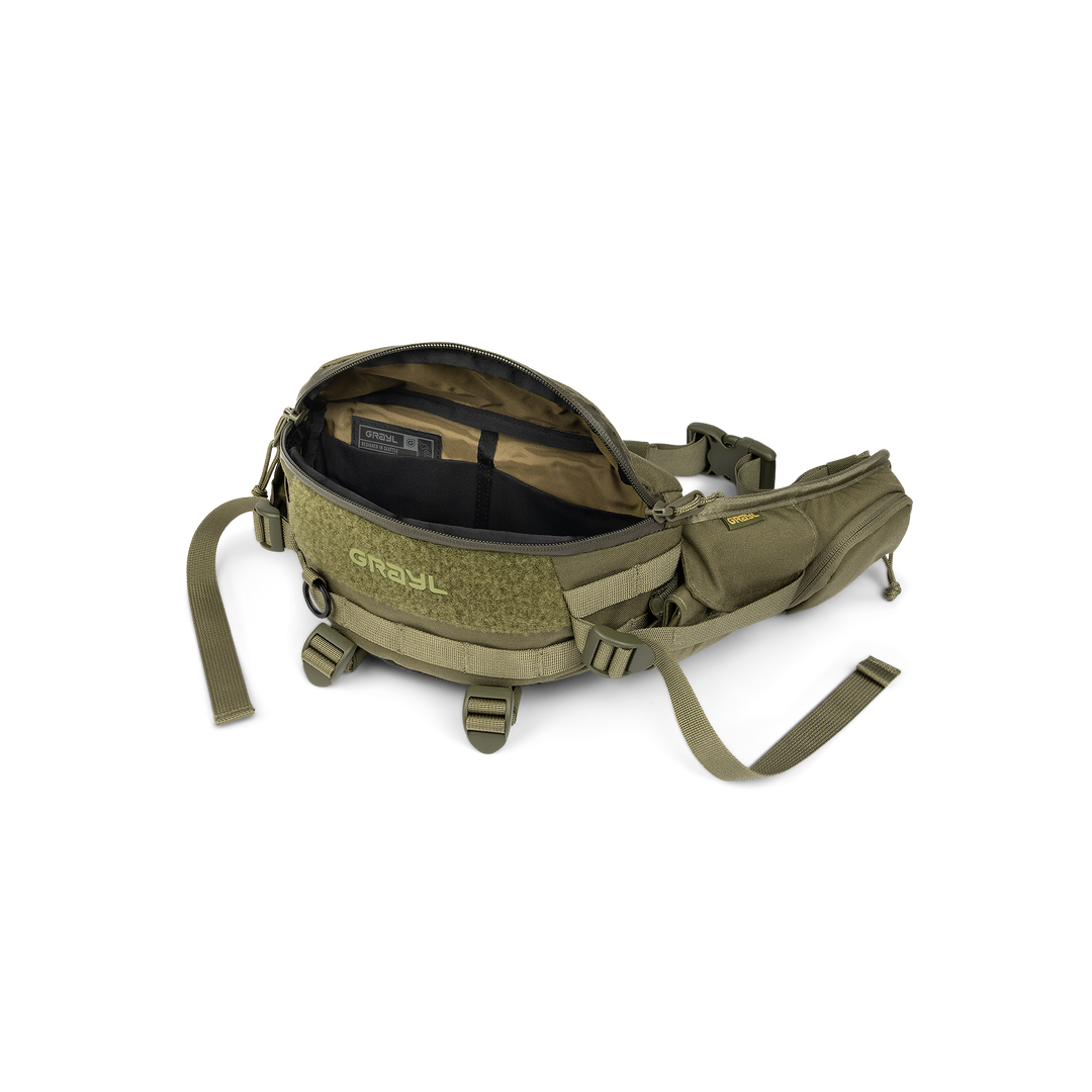 Grayl® Mission EXP Hip Pack - 2L / Open View / Olive Drab