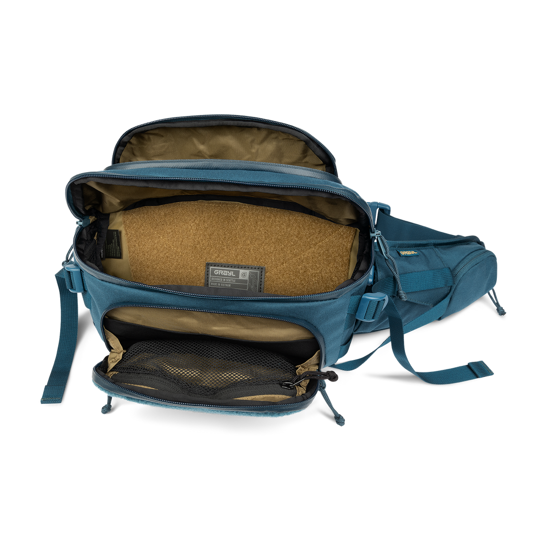 Grayl® Mission EXP Hip Pack - 4.5L / Open View / Wander Blue