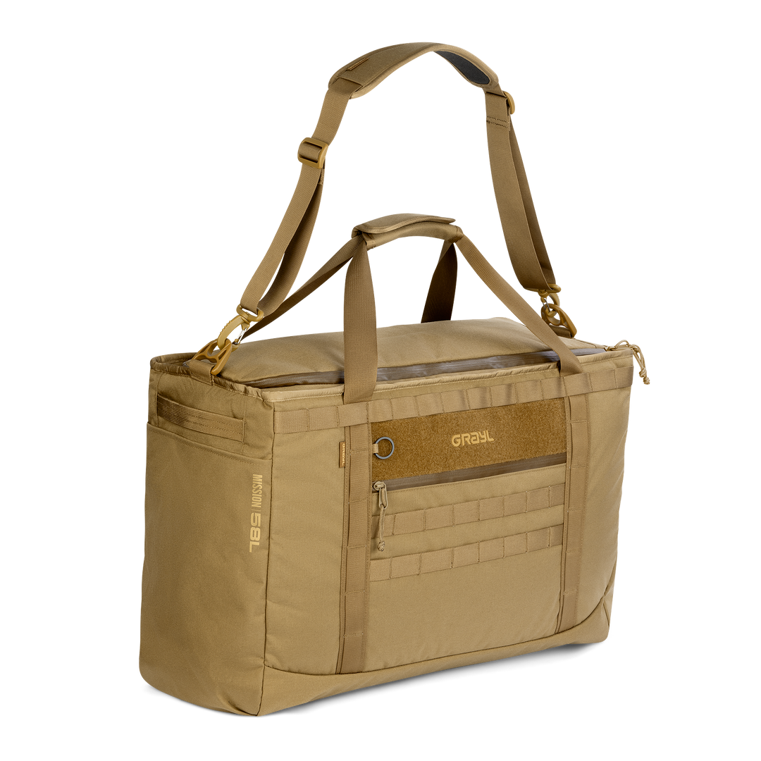 Grayl® Mission Tote - 58L / Standard View / Coyote Brown