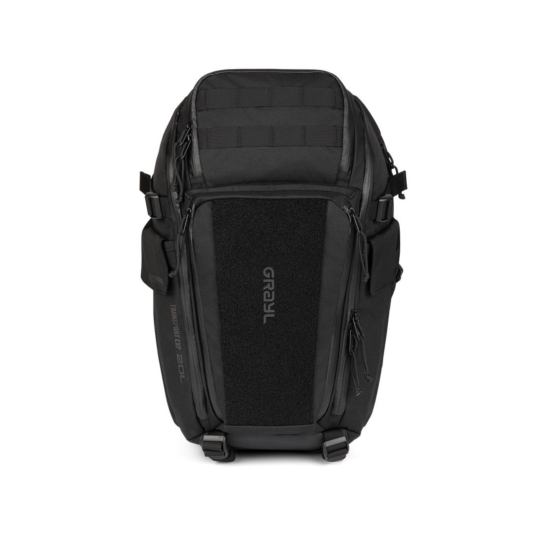 Grayl® Transport Expanse Backpack - 20L / Straight View / Covert Black