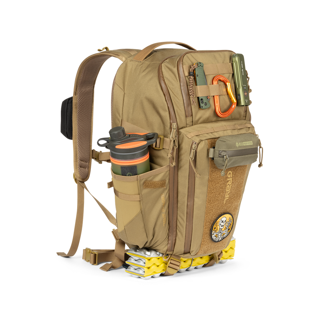 Grayl® Transport Expanse Backpack - 25L / Standard Loaded View / Coyote Brown