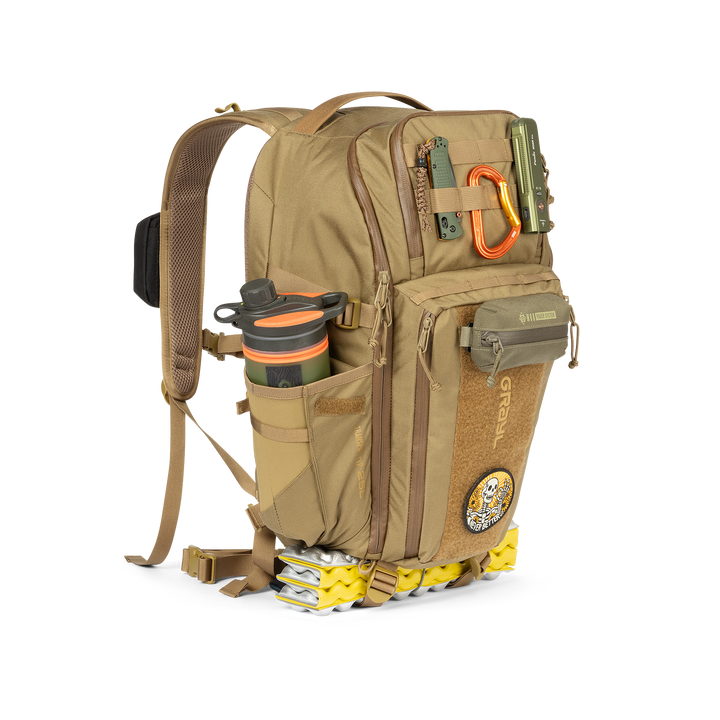 Grayl® Transport Expanse Backpack - 25L / Standard Loaded View / Coyote Brown