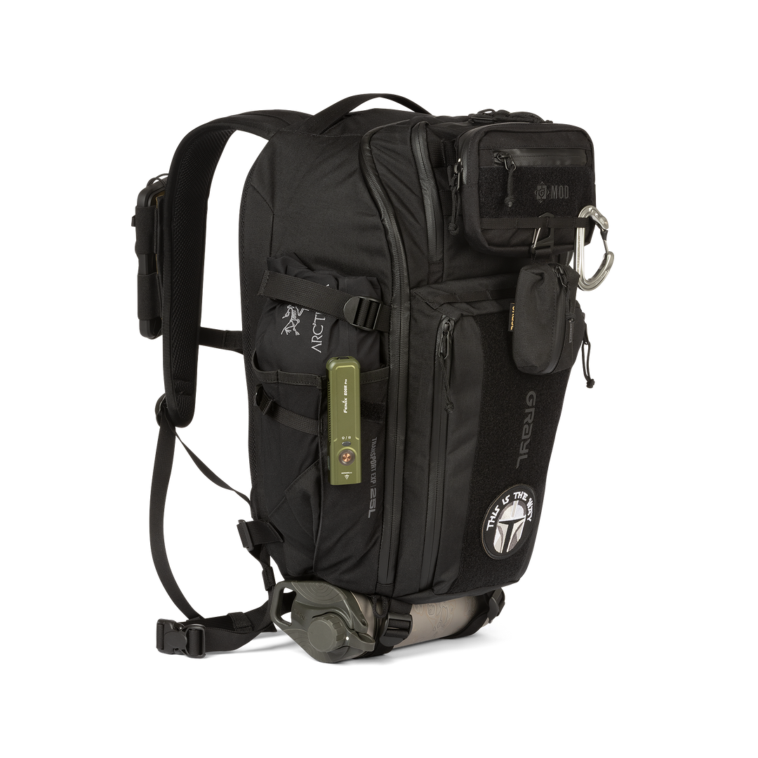 Grayl® Transport Expanse Backpack - 25L / Standard Loaded View / Covert Black