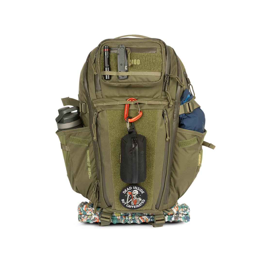 Grayl® Transport Expanse Backpack - 25L / Straight Loaded View / Olive Drab