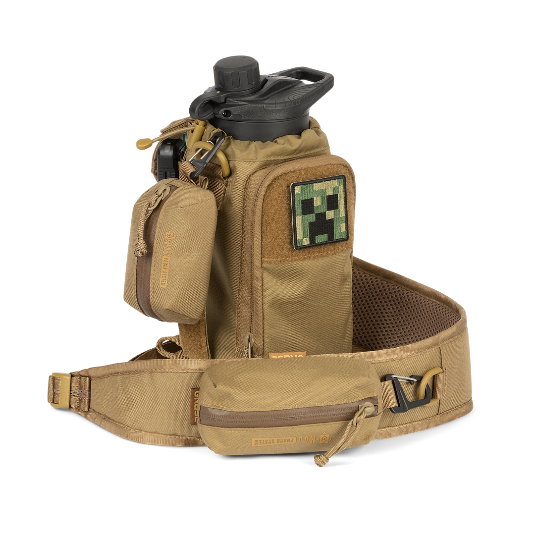 Grayl® Transport Water Bottle Sling - 1.7L / Standard Loaded Alt View / Coyote Brown