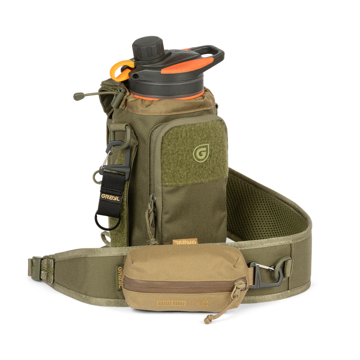 Grayl® Transport Water Bottle Sling (Empty) - 1.7L / Standard Loaded View / Olive Drab
