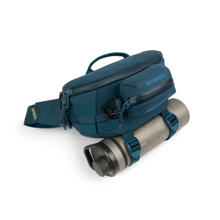 Grayl® Transport Hip Pack - 1.5L / BottleLock View / Wander Blue