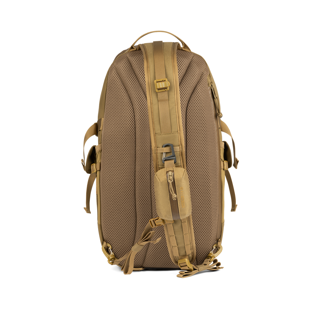 Grayl® Transport Expanse Sling Daypack - 18L / Back View / Coyote Brown