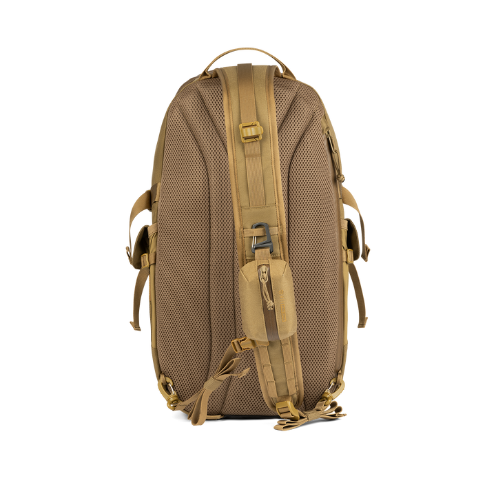 Grayl® Transport Expanse Sling Daypack - 18L / Back View / Coyote Brown