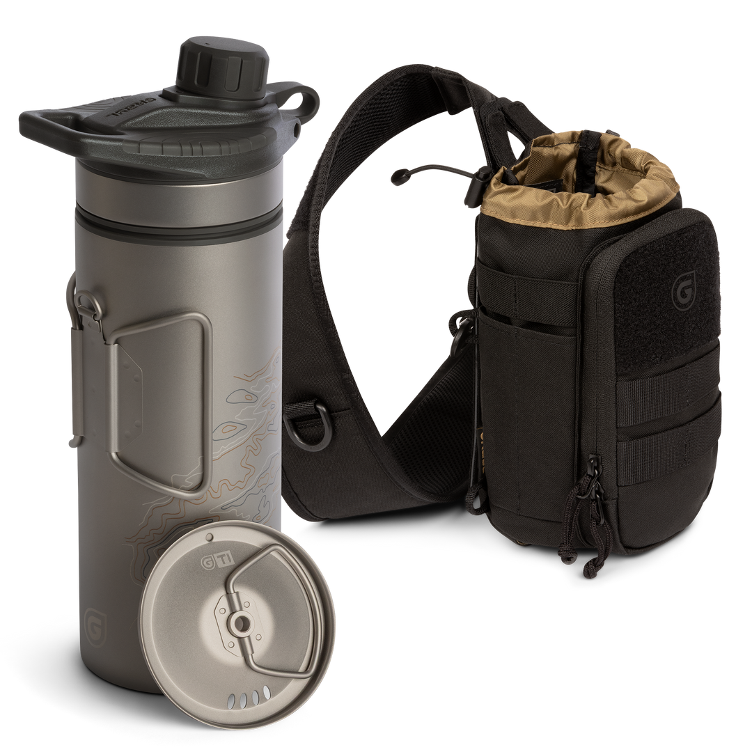 GeoPress® Ti Purifier Bottle &amp; Mission Sling Bundle