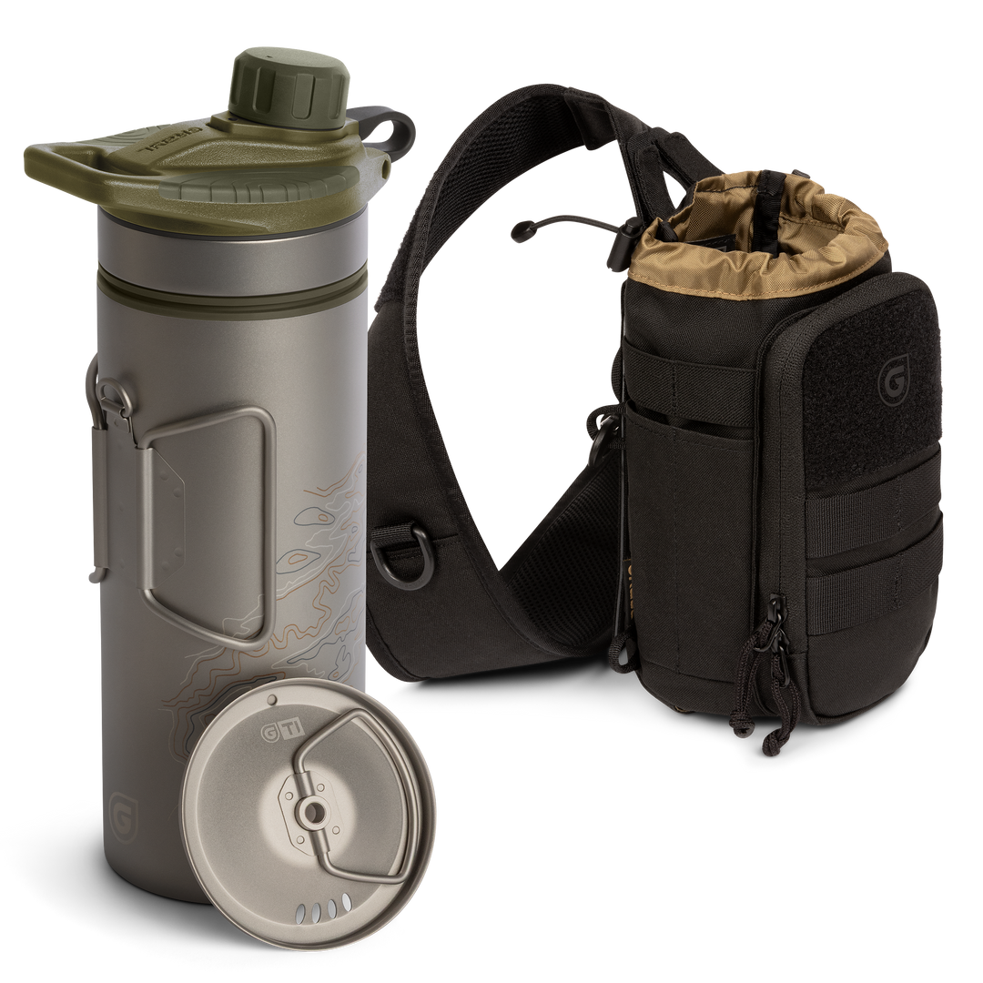 GeoPress® Ti Purifier Bottle &amp; Mission Sling Bundle
