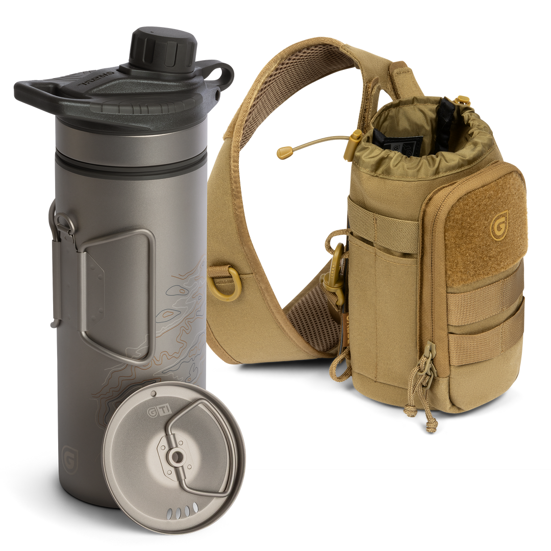 GeoPress® Ti Purifier Bottle &amp; Mission Sling Bundle