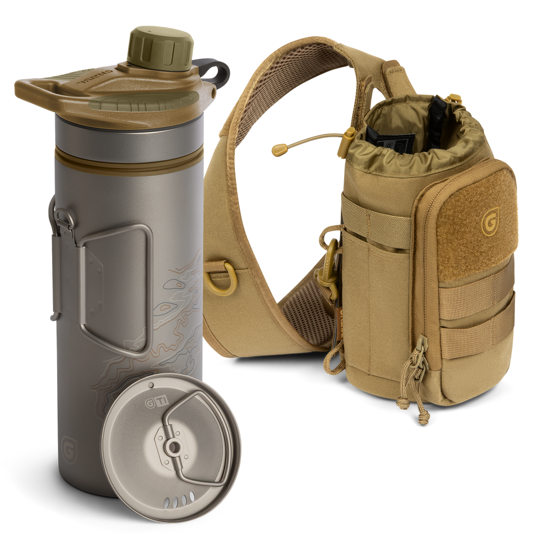 GeoPress® Ti Purifier Bottle &amp; Mission Sling Bundle