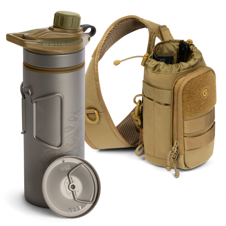 GeoPress® Ti Purifier Bottle &amp; Mission Sling Bundle
