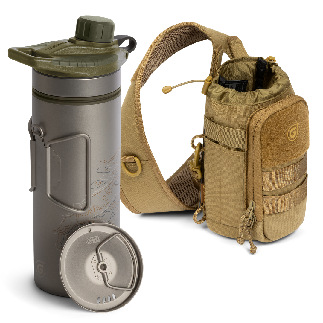 GeoPress® Ti Purifier Bottle &amp; Mission Sling Bundle