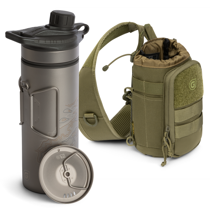 GeoPress® Ti Purifier Bottle &amp; Mission Sling Bundle