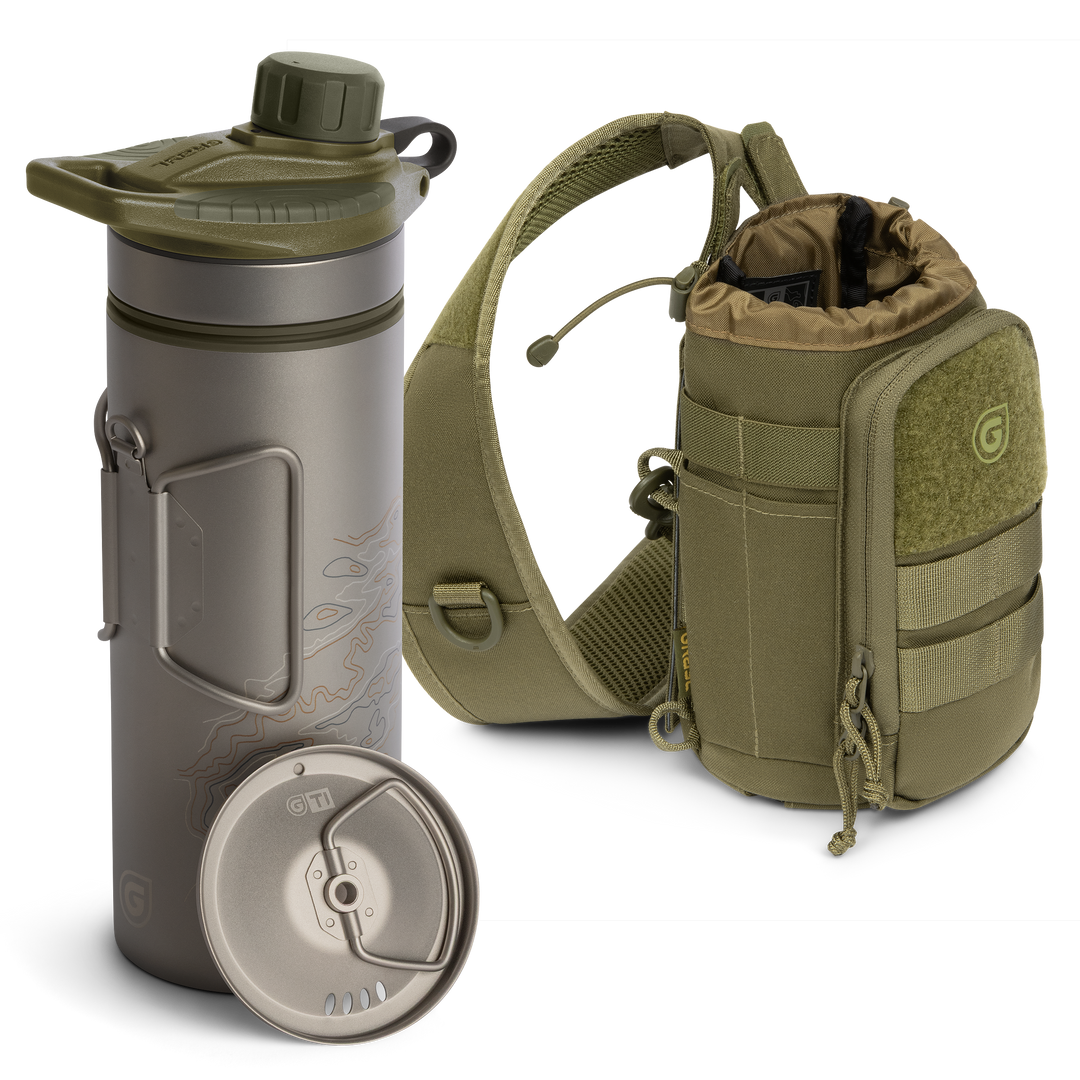 GeoPress® Ti Purifier Bottle &amp; Mission Sling Bundle