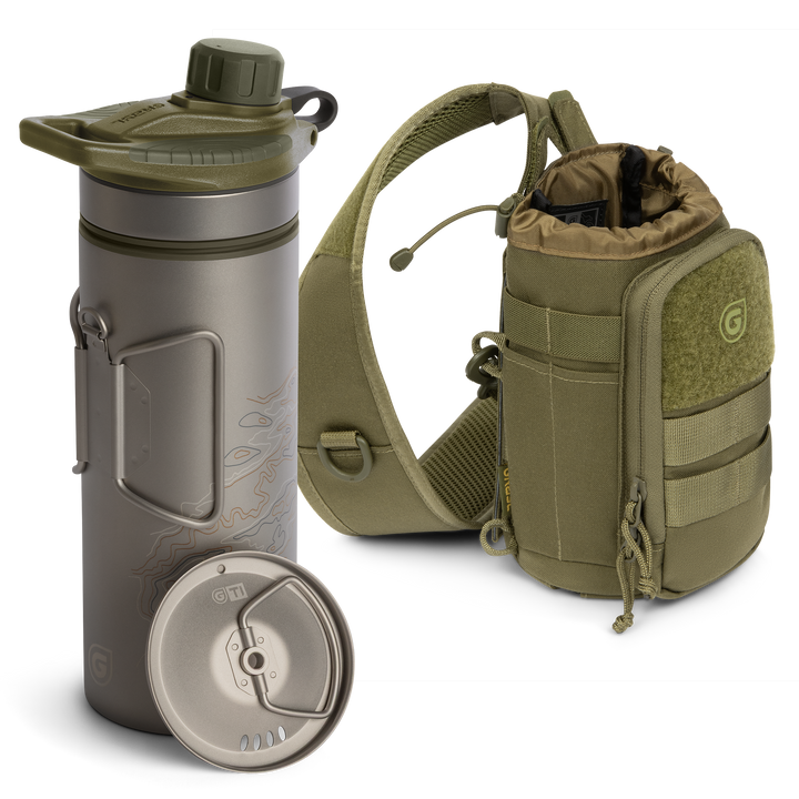 GeoPress® Ti Purifier Bottle &amp; Mission Sling Bundle