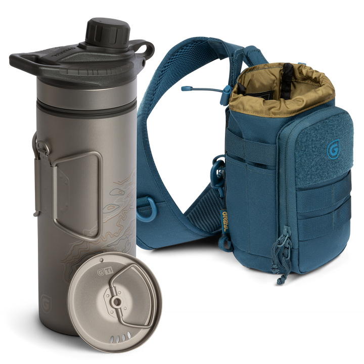 GeoPress® Ti Purifier Bottle &amp; Mission Sling Bundle