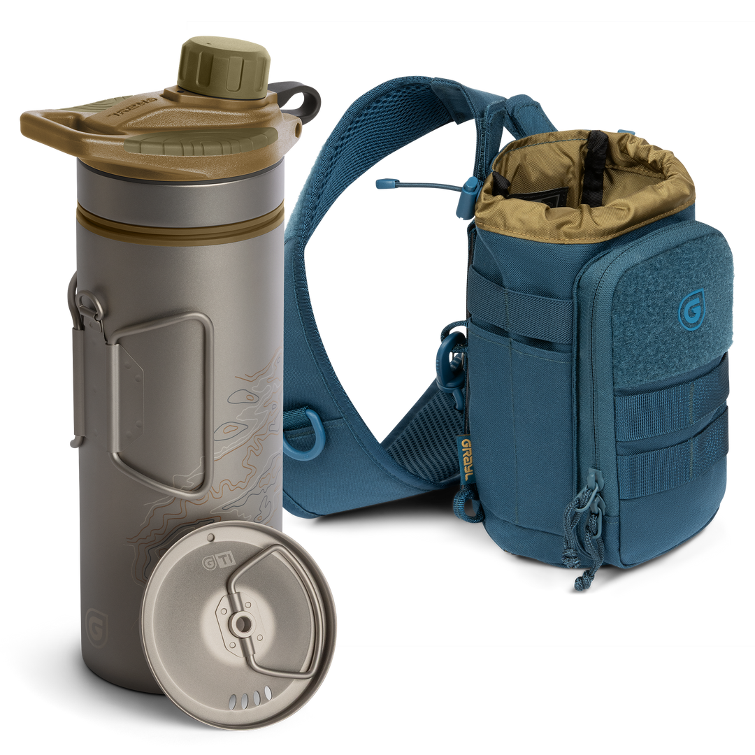 GeoPress® Ti Purifier Bottle &amp; Mission Sling Bundle