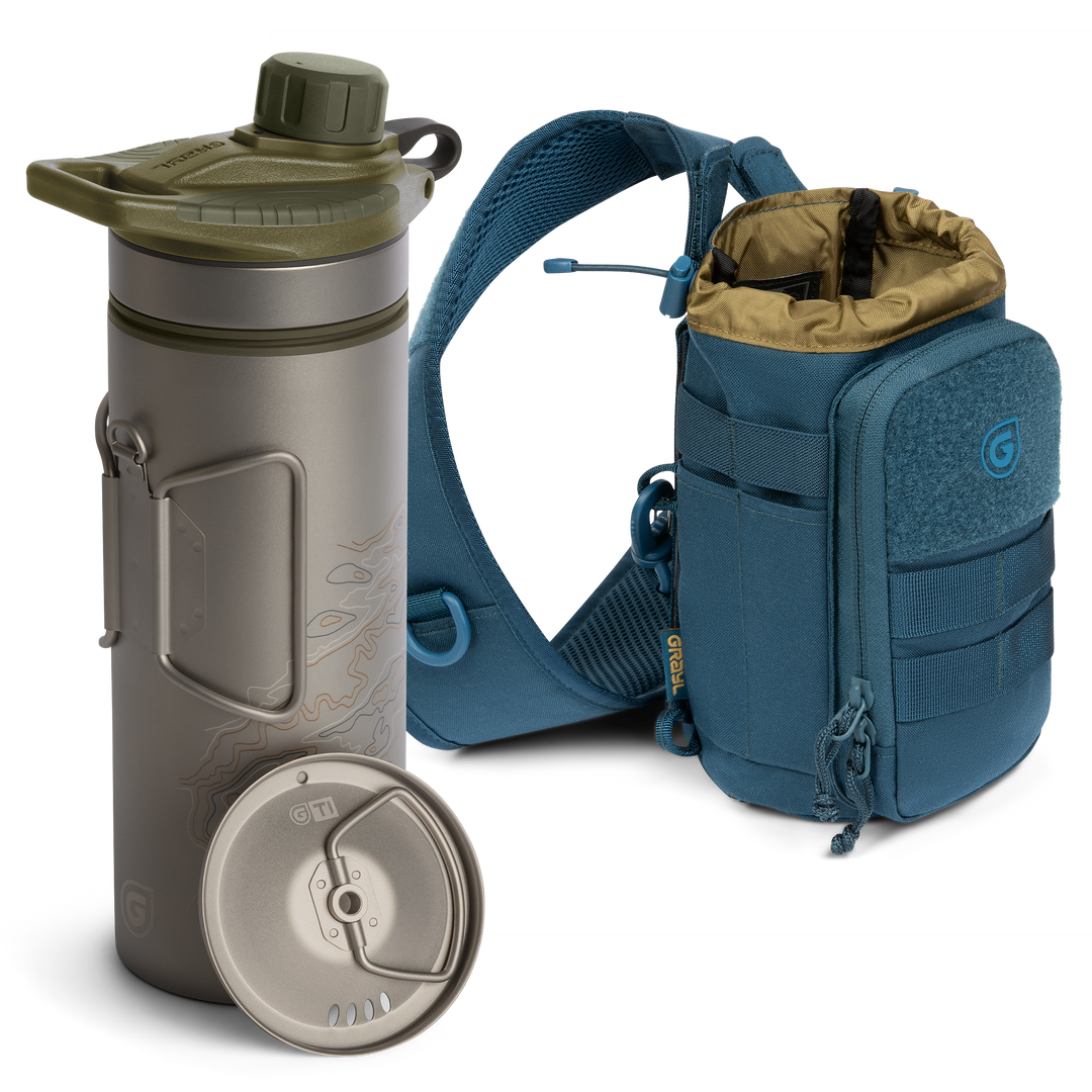 GeoPress® Ti Purifier Bottle &amp; Mission Sling Bundle