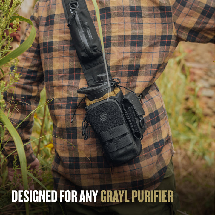 Grayl® Mission Water Bottle Sling / Designed For Any Grayl Purifier / Covert Black / Coyote Brown / Olive Drab / Wander Blue