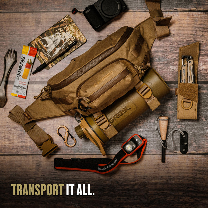 Grayl® Transport Hip Pack &amp; Crossbody Sling / Transport It All / Wander Blue / Covert Black / Coyote Brown / Olive Drab